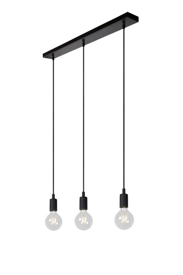 Lucide FIX - Hanglamp - 3xE27 - Zwart - detail 2